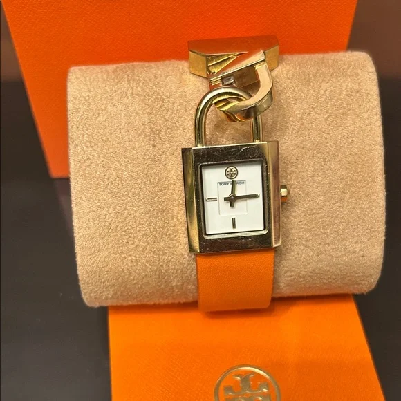 Tory Burch Gold and Orange Women's Watch, sophistication !! - Picture 2 of 4